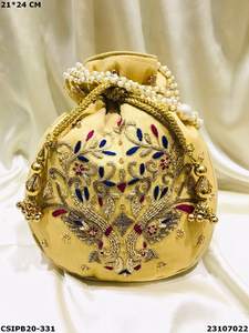 Handmade Designer Ethnic Silk <b>Potli</b> Batua <b>Bag</b> - Product Image 2