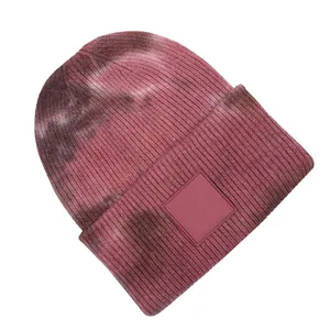 Bonnet unisexe bordeaux en tricot pour l'hiver, 56-58 cm, décontracté, adulte, en acrylique, avec revers, motif uni - Product Image 5