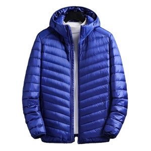 Chaqueta de plumón para hombre, de gran tamaño, fina y ligera, con capucha, de talla grande, para hombre, chaqueta de invierno acolchada de talla grande para hombre - Product Image 3