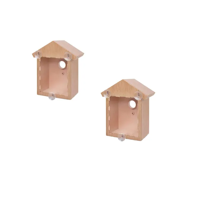 맞춤형 나무로 만든 새 집 새 둥지 저렴한 가격에 사용할 수있는 새를위한 야외 장식 나무 나무 집