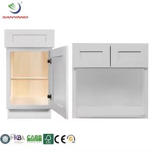 SANYANG North America Shaker Style Armarios de cocina ecológicos multifuncionales de madera maciza con puertas de MDF Mármol de granito de cuarzo - Product Image 3