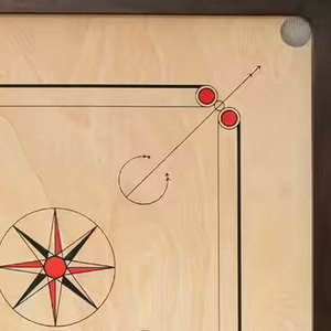 บอร์ดเกม Carrom ทำจากไม้มาใหม่พร้อมโลโก้ออกแบบได้ตามต้องการ - Product Image 6
