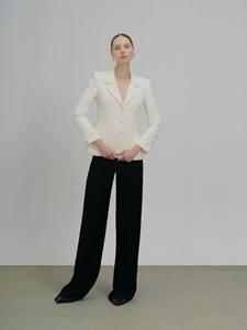 Pantalones de pierna recta elegantes de alta moda para mujer, tamaño Queen, estilo minimalista, servicio ODM disponible en seda para verano e invierno - Product Image 4