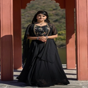 Gorgette pesado de moda con trabajo de bordado Lehenga Choli Fabricante y proveedor de Surat a la tarifa más baja - Product Image 1