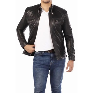 Manteau de luxe en cuir véritable Veste en cuir imperméable pour hommes Veste personnalisée pour hommes Haute qualité Vintage - Product Image 5