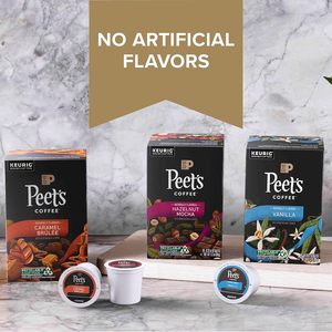 Peet's Coffee, Flavored Light Roast Keurig K-Cup Pods Variety Pack - Vanilla, Caramel Brûlée, Hazelnut Mocha pack of 60 - Product Image 2