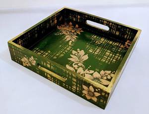 Plateau de service imprimé en bois de bonne conception Nouveau style d'utilisation pour la nourriture Plateau de service à thé Articles de fête Décoratif Maison Cuisine - Product Image 5