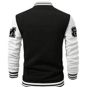 Chaqueta de Béisbol Varsity Personalizada con Capucha, Bordada, de Lana, con Logotipo Frontal, Cuello Alto, Resistente al Viento y con Calefacción - Product Image 3