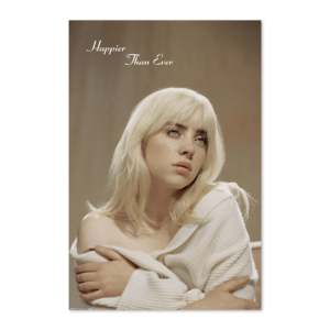 Modern Style Billie Eilish <b>Poster</b> Happier Than Ever Cover Made of Paper for Wall Usage - Product Image 1