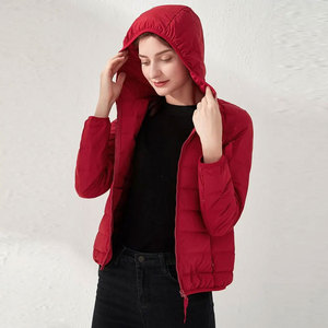 New Arrival Custom Women's Winter Puffer <b>Jacket</b> <b>Plus</b> <b>Size</b> Knitted Breathable <b>Waterproof</b> Plain Dyed Casual 100% Polyester Filling - Product Image 3
