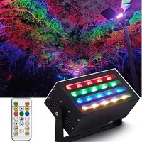 Projecteur RGBW 30W 50W LED Télécommande Étanche Extérieur pour Arbre Teinté Décoration de Fête Paysage Éclairage Arc-en-ciel