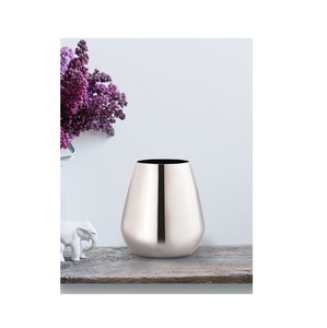Vases en argent à la mode, fournitures de sol de mariage en vrac, jardinières de salon Design Multiple, Vase métallique en gros - Product Image 1