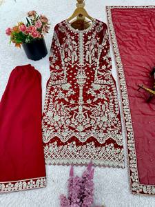 La última ropa de fiesta india y pakistaní bordada personalizable Sharara Gharara Top y Ropa Étnica Dupatta precio al por mayor - Product Image 2