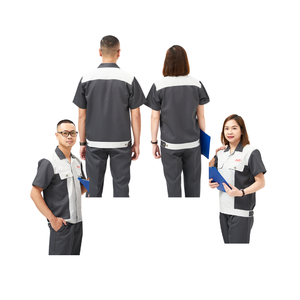 Uniform Workwear <b>Men's</b> Casual Polo <b>Shirt</b> Anti-Wrinkle Breathable <b>Corduroy</b> Factory Worker-FMF VN Verified Supplier Best Price - Product Image 4