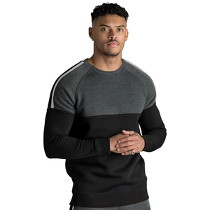 Diseño Color sólido Sudadera Buena calidad Oversized Loose Men Sudadera Venta al por mayor Manga larga Basics Algodón Mezclado - Product Image 6