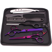 Ciseaux de coiffure MACLURA SURGICAL Beauty réglables de 6 pouces en acier inoxydable JP à bord rasoir, pour droitiers, avec manche en caoutchouc, pour salon de coiffure