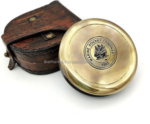Wholesale High Quality Nautical 3" Robert Frost Poem <b>Compass</b> with Handmade Leather Carry Case Gift <b>Compass</b> - Product Image 4