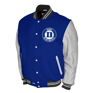 Chaqueta universitaria de béisbol clásica Cuerpo de lana con mangas de cuero en contraste Bordado de logotipo personalizado incluido - Product Image 1