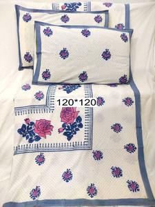 Cotton Printed Bed Sheets in <b>Yellow</b> Colors With Floral Patterns Ideal for Home Textile Store Available in Size 120*120 Inches - Product Image 6