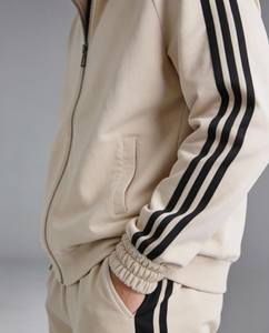 Conjunto Deportivo Casual de 2 Piezas para Hombre, Estampado y Liso, con Sudadera con Cremallera Completa y Pantalones Deportivos, 100% Algodón - Product Image 4