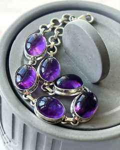 เครื่องประดับคริสตัลชุบเงินอเมทิสต์ธรรมชาติที่ทันสมัย - Product Image 5