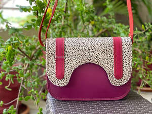 Sac à bandoulière en cuir recyclé de Style occidental pour femmes, sac à main en fourrure de vache pour femmes - Product Image 4