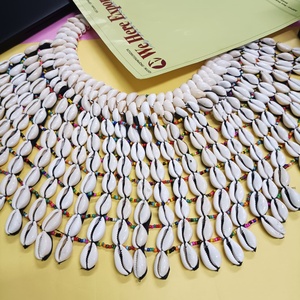 ชุดสร้อยคอเปลือกหอยวัวลูกปัดทำด้วยมือเครื่องประดับชนเผ่าแอฟริกันสร้อยแบบชนเผ่าสไตล์โบฮีเมียนเครื่องประดับแฟชั่นสำหรับผู้หญิง - Product Image 3