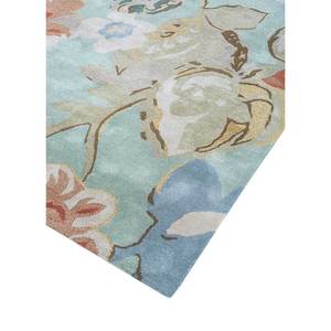 Hacienda Blue <b>Hand</b> <b>Tufted</b> Wool & Viscose <b>Rug</b> Floral Pattern for Home Use-Taq-113(Md) - Product Image 2