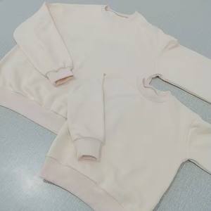 100% Cotton Breathable Sportswear Set Oversized <b>Crewneck</b> Sweatshirt Sweat Shorts Winter Loungewear for Women 2 Piece Short Set - Product Image 3