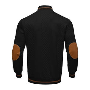 Ropa de calle personalizada Oversize Zip-Up Stand Collar Front Logo Regular Length Denim Bomber Jacket para hombres - Product Image 3