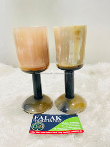 100% vasos de chupito de cristal de cuerno de buey Natural 60ml Tequila cerveza Mead whisky y Vodka estilo Animal pulido para recuerdos al por mayor FWE - Product Image 3