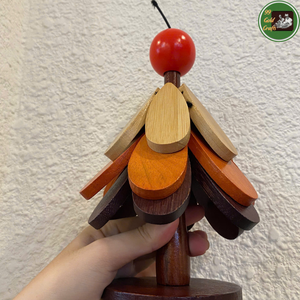 Arbre de Noël en bois naturel fabriqué au Vietnam pour la décoration festive de la maison et des idées de décoration de Noël - Product Image 3