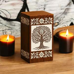 Urna Funeraria Clásica de Madera para Cenizas Humanas |   Artesanía Hecha a Mano |   Venta al por Mayor - Product Image 2