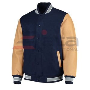 Personnalisé haute qualité automne Baseball Varsity veste Slim Fit avec col montant hiver mode toile porter dernière conception - Product Image 2