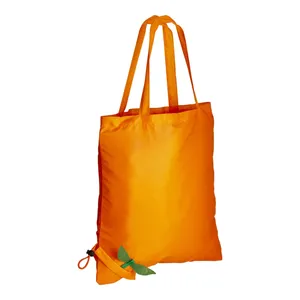 Borsa Pieghevole Promozionale Personalizzata nei Colori Arancione, More e Limone - Product Image 3