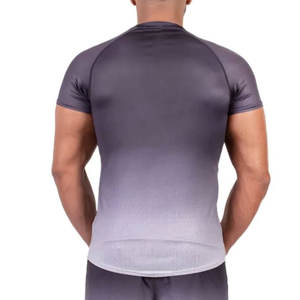 T-shirt de gymnastique de séchage rapide de col en O de quantité minimale de commande bas sur mesure pour les hommes - Product Image 3