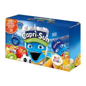 Bebida de jugo con sabor a frutas exóticas CapriSun Safari en bolsas de 200 ml, paquete de 10 cajas de exhibición con mezcla de frutas exóticas para una experiencia temática de aventura. - Product Image 4