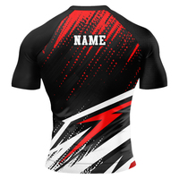 SINEWY Rashguard MMA personnalisé pour homme, coupe ajustée, séchage rapide, 100% polyester, manches courtes, avec impression de logo