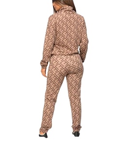 Premium Quality Custom Made Custom Design All Over Sublimation Polyester Women 2 Piece <b>Set</b> Half Zipper Women's Tracksuit 2027 - Product Image 6