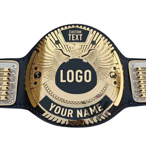 Cinturón de campeonato de servicio pesado personalizado con correas de cuero diseñadas para boxeo, Lucha, MMA, Taekwondo, Karate y entrenamiento de Judo - Product Image 2