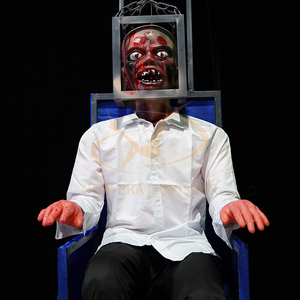 Mô phỏng animatronic Khủng Bố ma ám nhà đạo cụ điều khiển khí nén cho phòng thoát kinh dị cho trung tâm mua sắm kim loại công cộng - Product Image 2