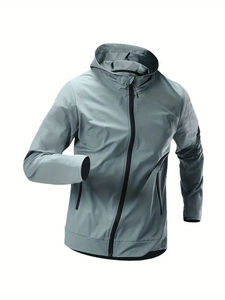 Chaqueta cortavientos Premium para hombre, chaqueta para correr, resistente al agua, diseño personalizado, chaqueta impermeable, precio razonable, servicio OEM - Product Image 2