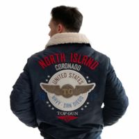 Blouson aviateur classique pour homme avec patchs personnalisés | Blouson de vol style vintage
