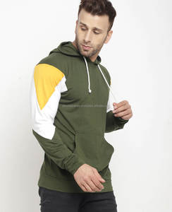 OEM Sudadera con capucha colorblock transpirable de algodón a granel con cremallera completa logotipo personalizado bordado sobre la cara Jersey largo temporada de invierno tamaño 6XL - Product Image 3