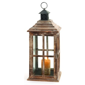 โคมไฟไม้ดีไซน์อเมริกัน ตกแต่งบ้านทั้งภายในและภายนอก โคมไฟตั้งโต๊ะสำหรับใส่เทียน - Product Image 6