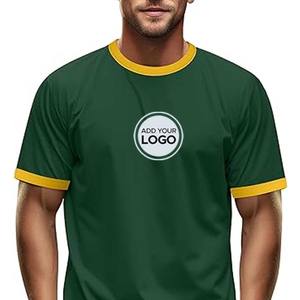 T-shirt à col rond en tri-mélange T-shirt pour homme T-shirt à col rond personnalisé Logo unisexe T-shirts en tri-mélange - Product Image 3