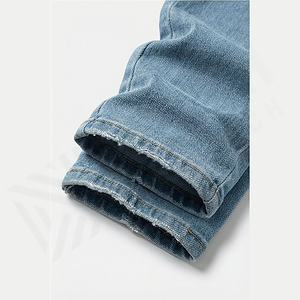 Jeans de Mezclilla Desgastados de Alta Calidad, Unisex, para Otoño e Invierno, Corte Recto, Ligeros, de Secado Rápido, Transpirables, con Efecto Deslavado - Product Image 6