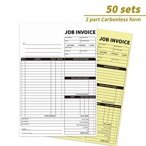 Moduli di ordine di lavoro senza carbone 7.5X11 pollici fatture per portafoglio ordini di vendita di piccole imprese con supporto 2 3 parti - Product Image 4