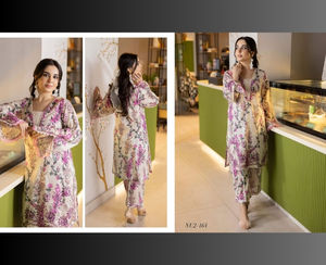 Ssumaira's NUREH lujo impreso Chickenkari bordado césped colección 2025 indio pakistaní fiesta desgaste 2 piezas Formal Salwar - Product Image 3