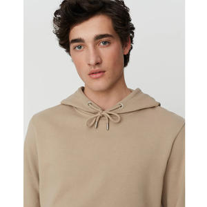 Sweats à capuche pour hommes Pull respirant en coton et polyester Tissu OEM Manches longues Col à capuche Sweat uni uni - Product Image 4